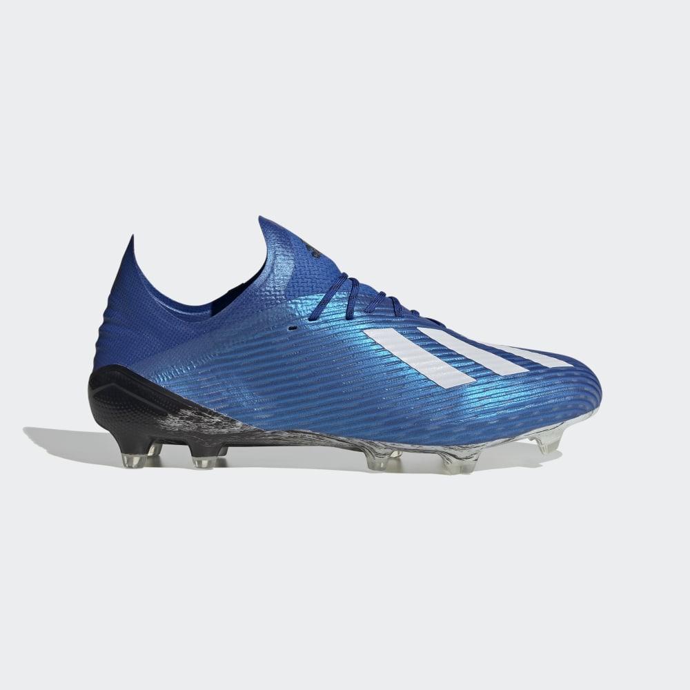 Ghete Fotbal Adidas X 19.1 Firm Ground Barbati Romania - Albastru Regal/Albi/Negrii EG7126